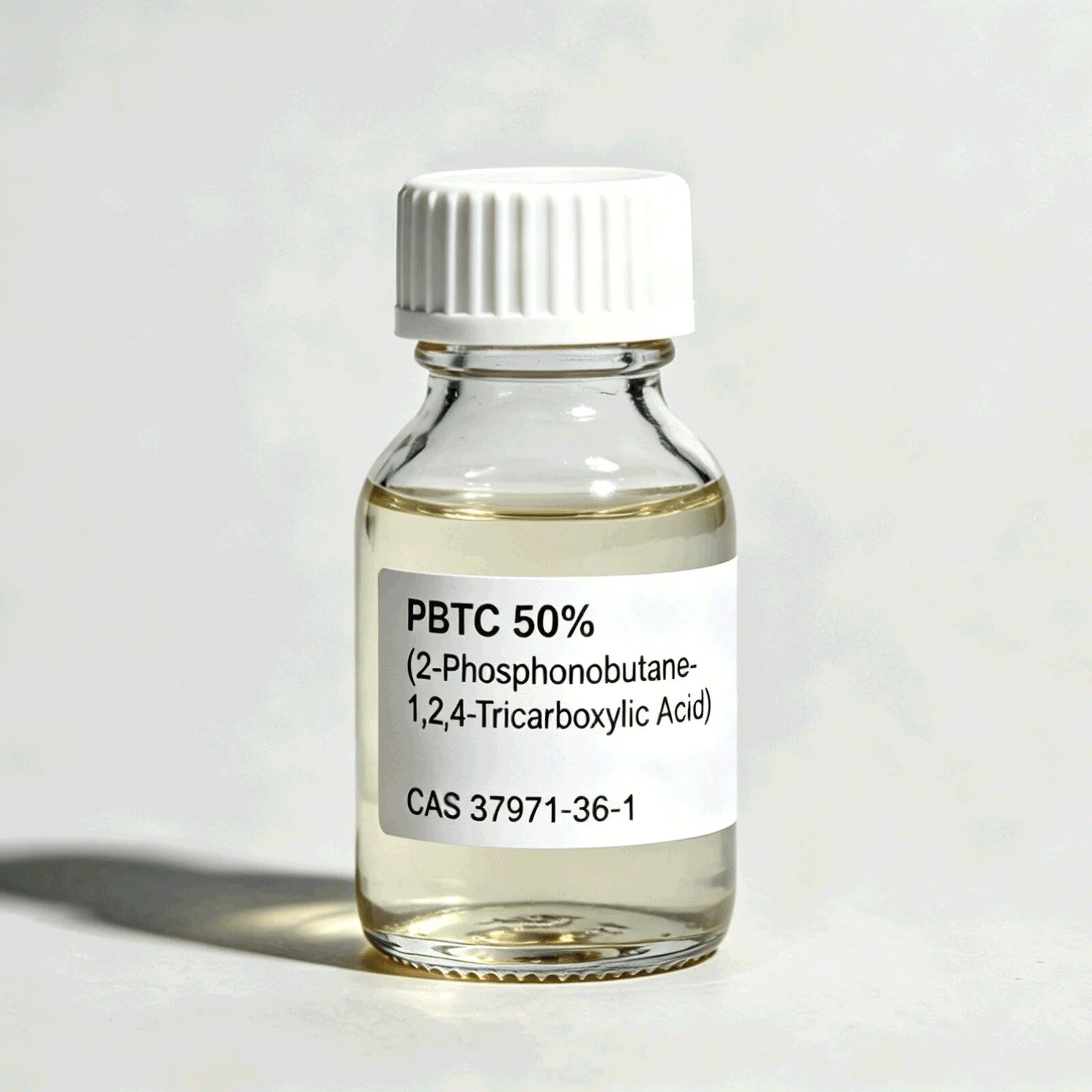PBTC 50%, (2-Phosphonobutane-1,2,4-Tricarboxylic Acid) - High-Efficiency Scale & Corrosion Inhibitor 1 PBTC 50% Water Treatment Chemical liquid in a bottle, high-efficiency scale and corrosion inhibitor for cooling towers
