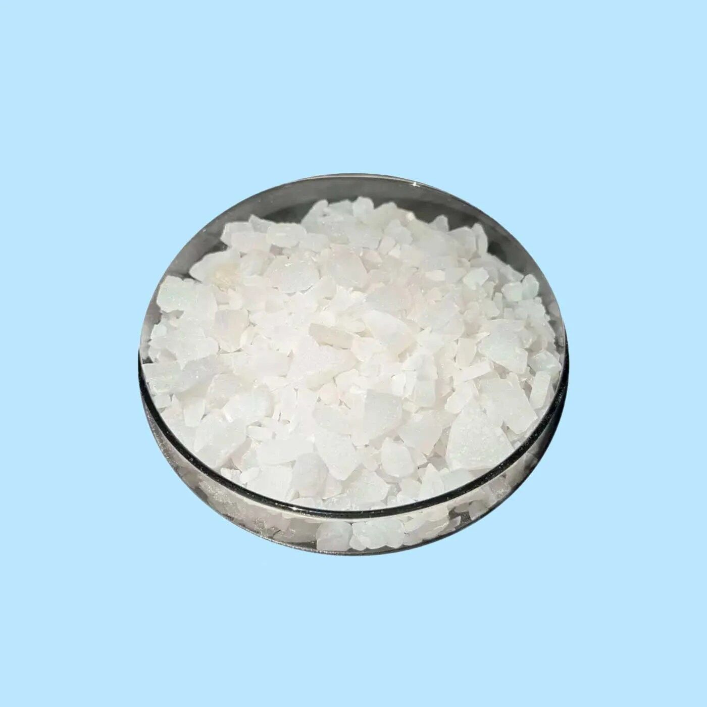 Premium Quality Solid Aluminum Sulphate for Your Water Treatment and Industrial Application Needs. 1 A close-up view of pure Aluminum Sulphate (solid) crystals, essential for effective water treatment.
