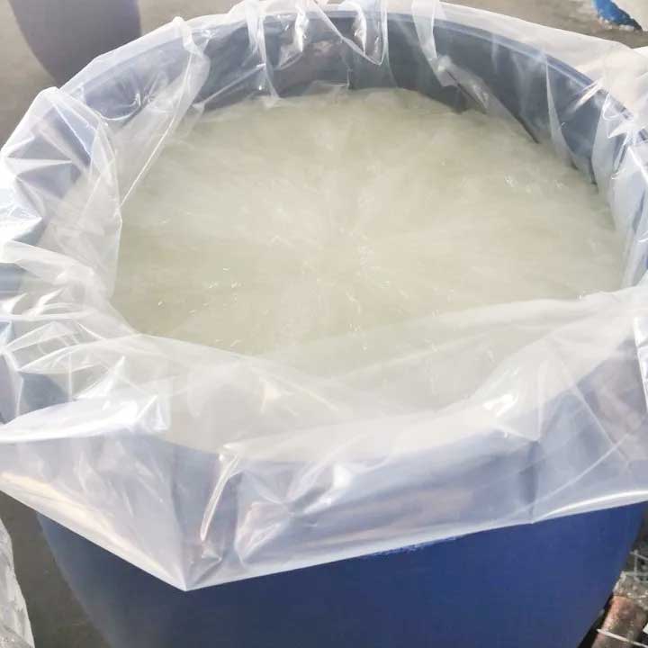 High-Performance SLES 70% Sodium Lauryl Ether Sulfate Surfactant 2 A drum of SLES (Sodium Lauryl Ether Sulfate) liquid surfactant