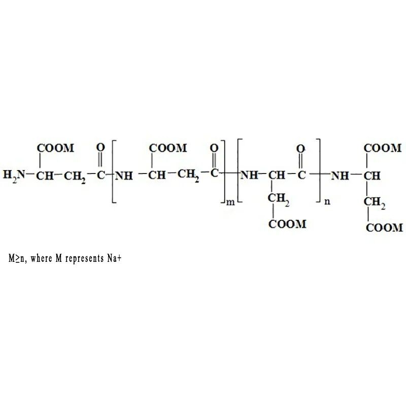 Sodium Polyaspartate (PASP) CAS 181828-06-8 2 Sodium Polyaspartate PASP chemical structure showing peptide bonds and carboxyl groups